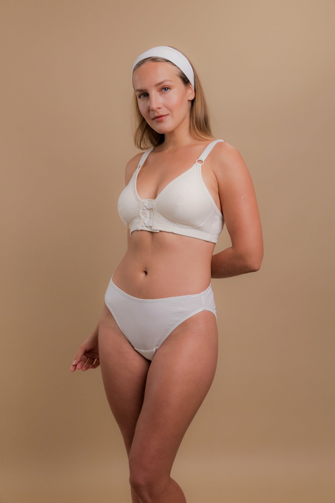 Sustainable Cotton Underwear White Low Rise Bikini Style Organic