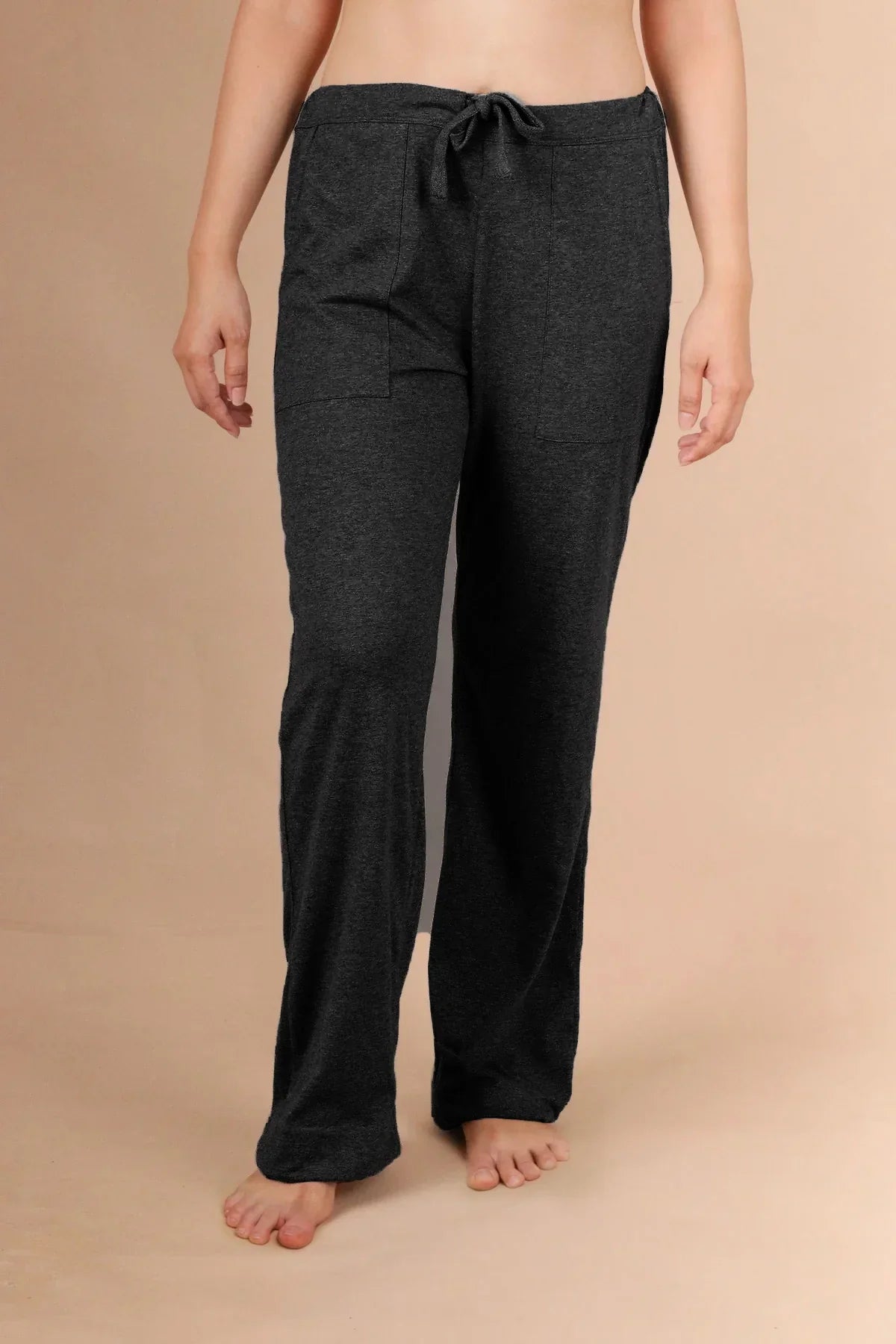 Women's Drawstring Pants with Patch Pockets