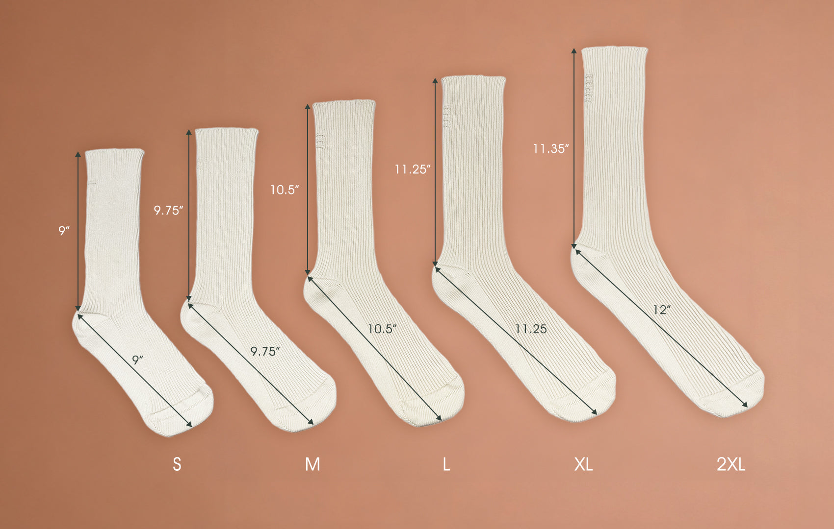 Elite Elastic-Free 100% Organic Cotton Socks – Natural (2 Pairs)
