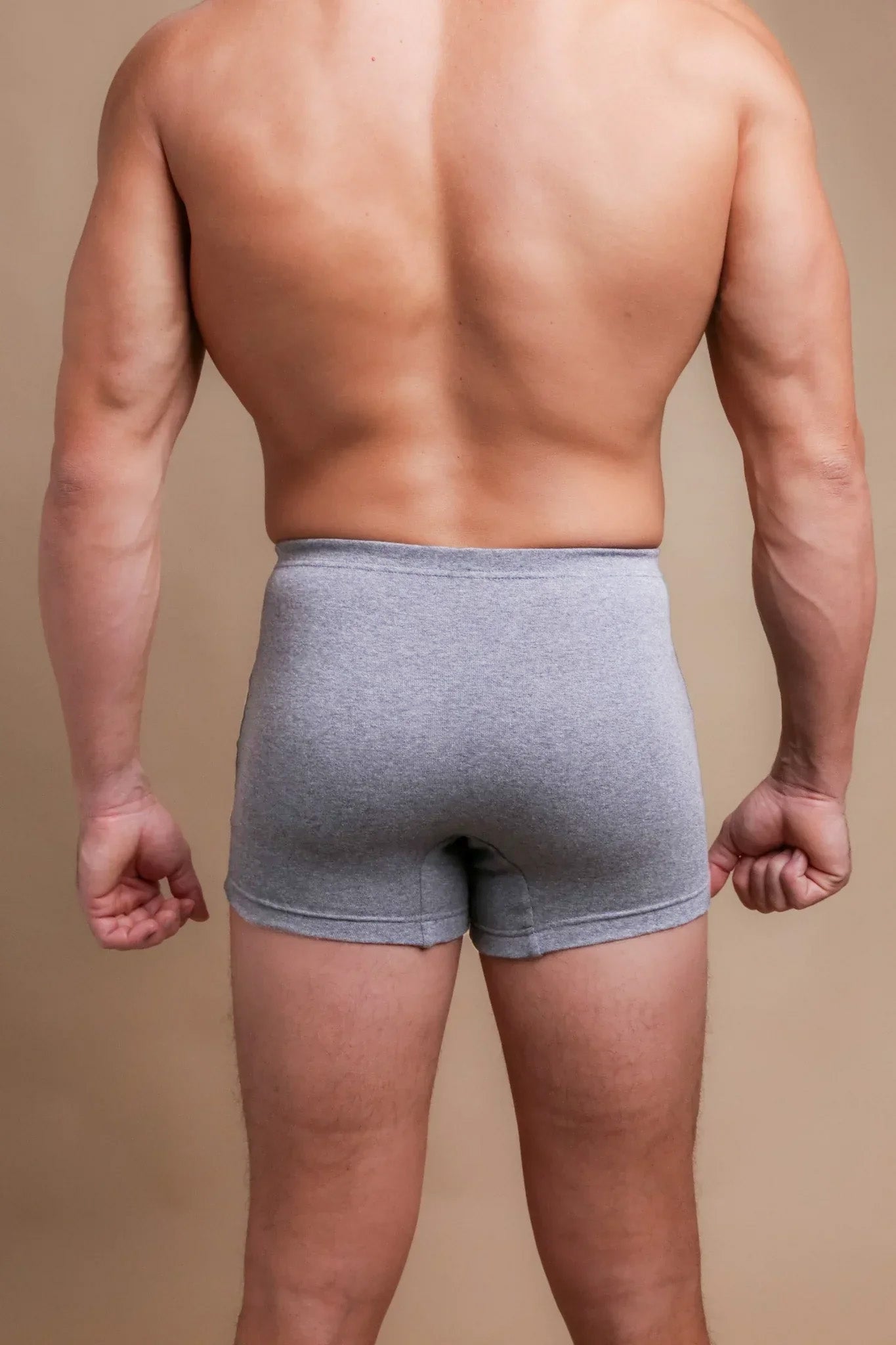 Men's Rib Elasticized Boxer Brief with Fly