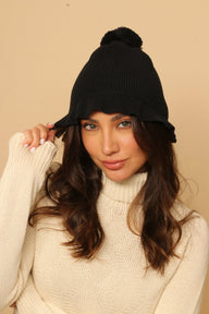 Women's Hypoallergenic Pom Beanie