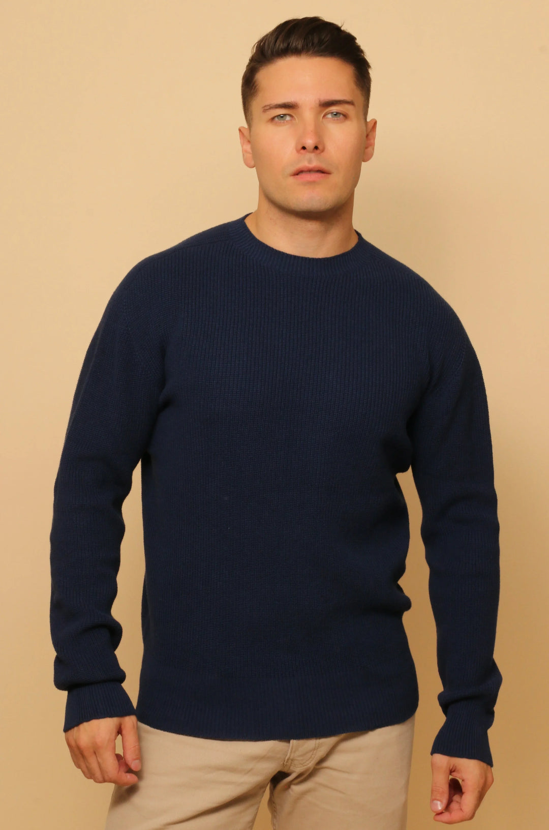 Allergy-Free Close Neck Knitted Sweatshirt