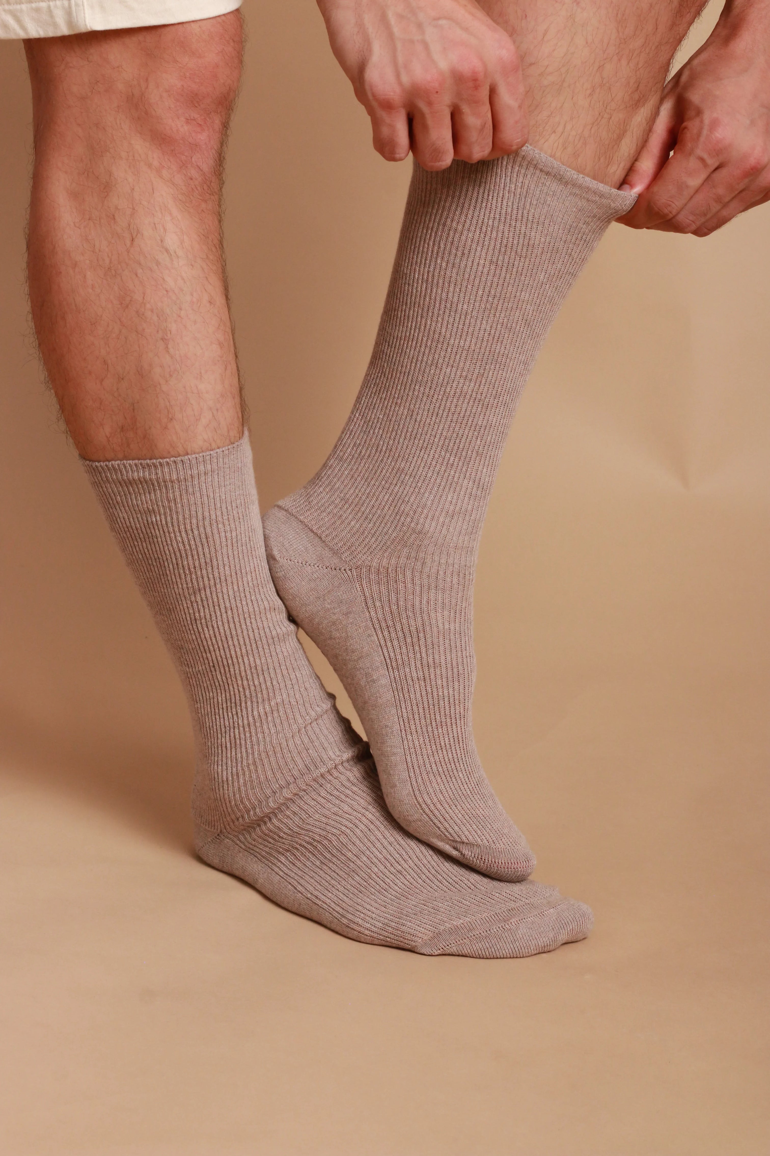 Lightweight Latex-Free 100% Organic Cotton Crew Socks (2pairs/pack