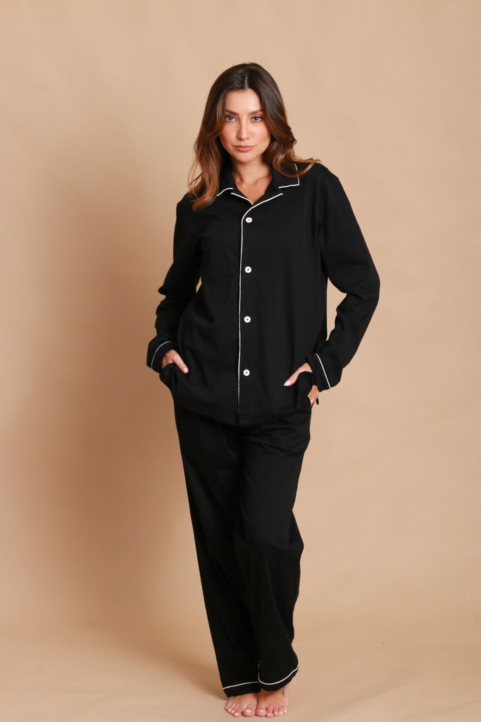 Allergy-free Women's Thermal Pajama ( Black) – Cottonique