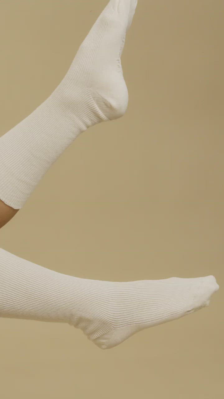 Lightweight Latex-Free 100% Organic Cotton Crew Socks (2pairs/pack)