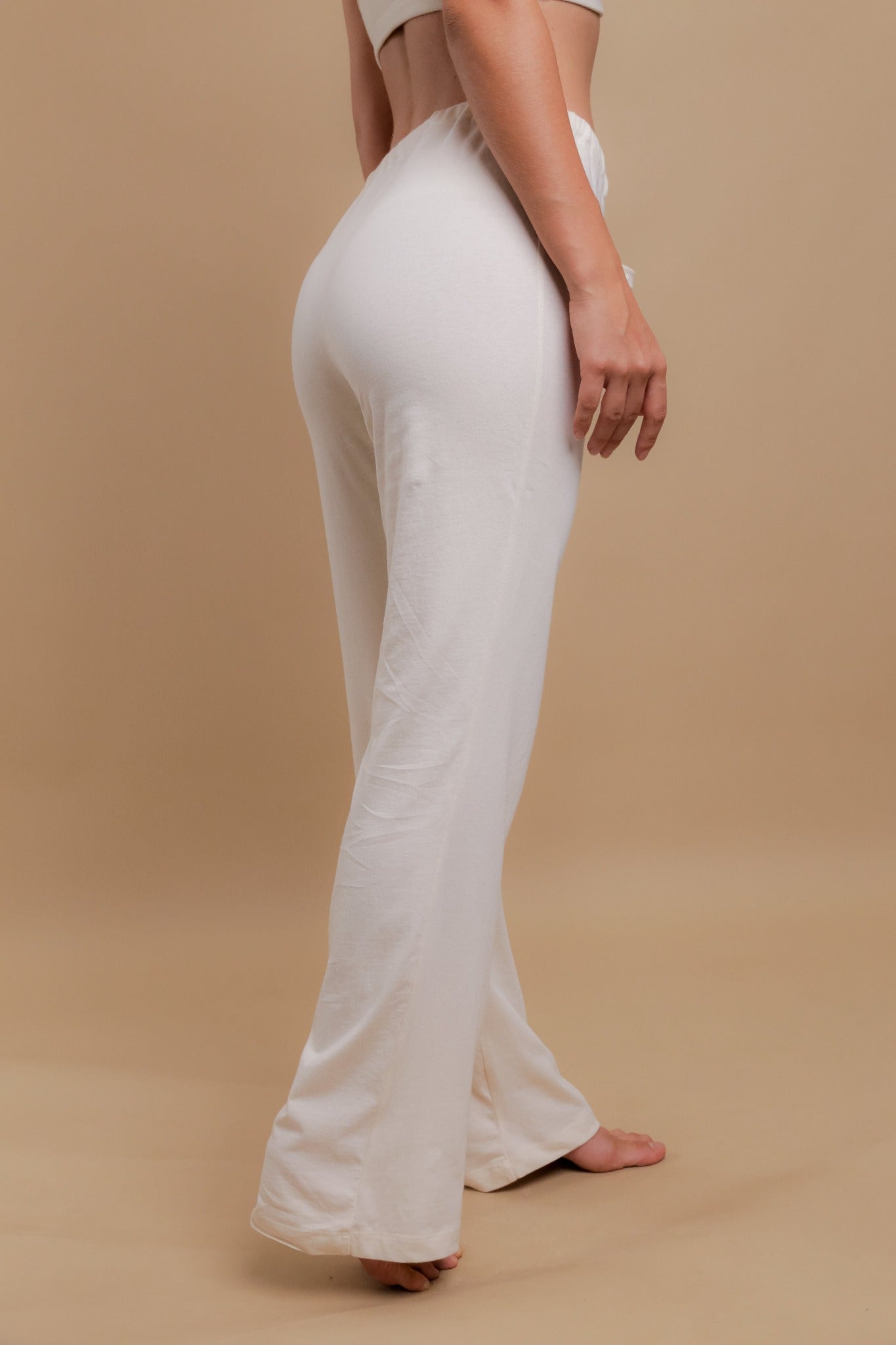 Cottonique, Pants & Jumpsuits, Cottonique Womens White Drawstring Lounge  Pants No Pockets Size 6