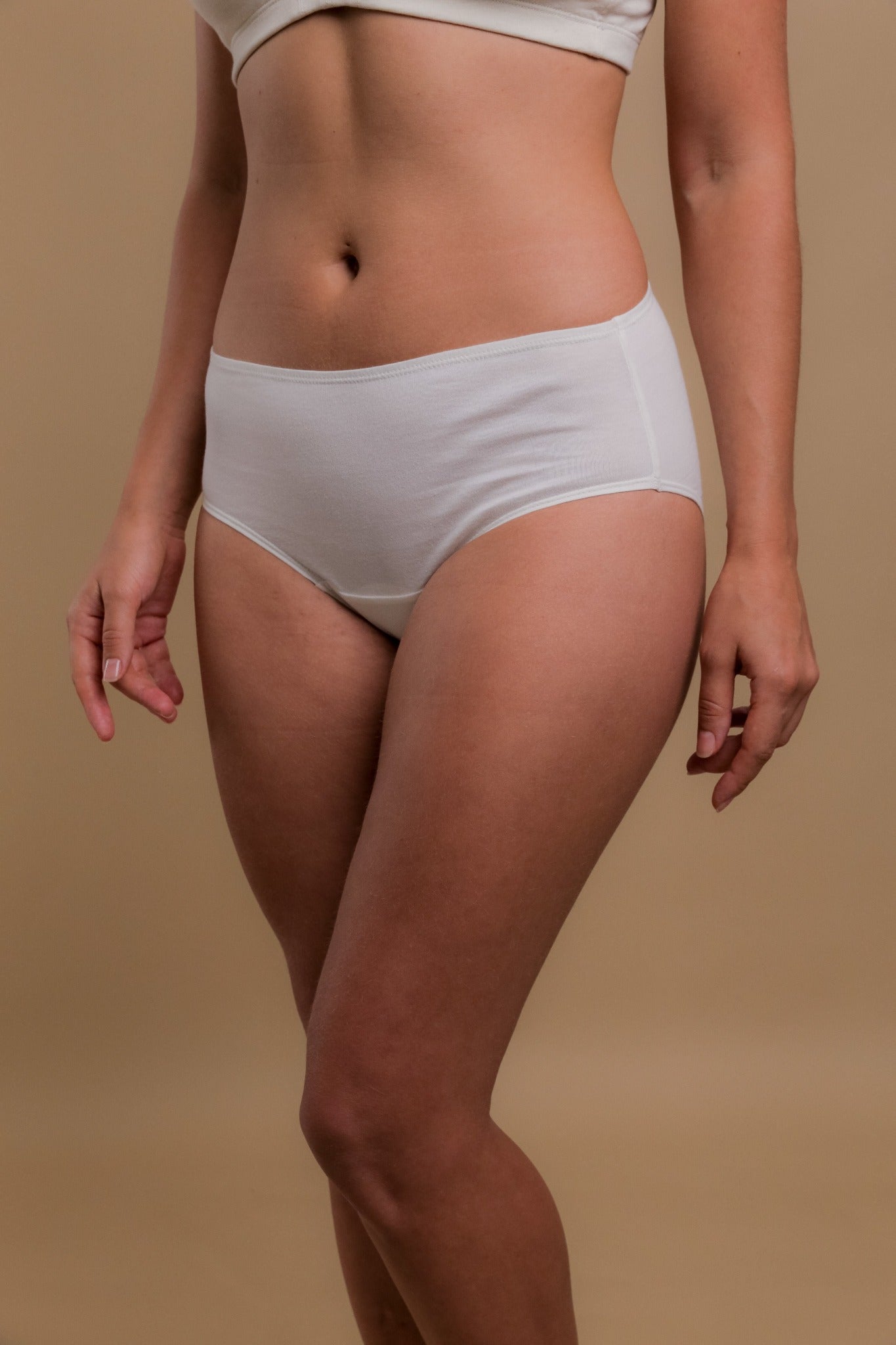 Cottonique Women's Latex-Free Waist Brief made from 100% Organic Cotton  (2/pack