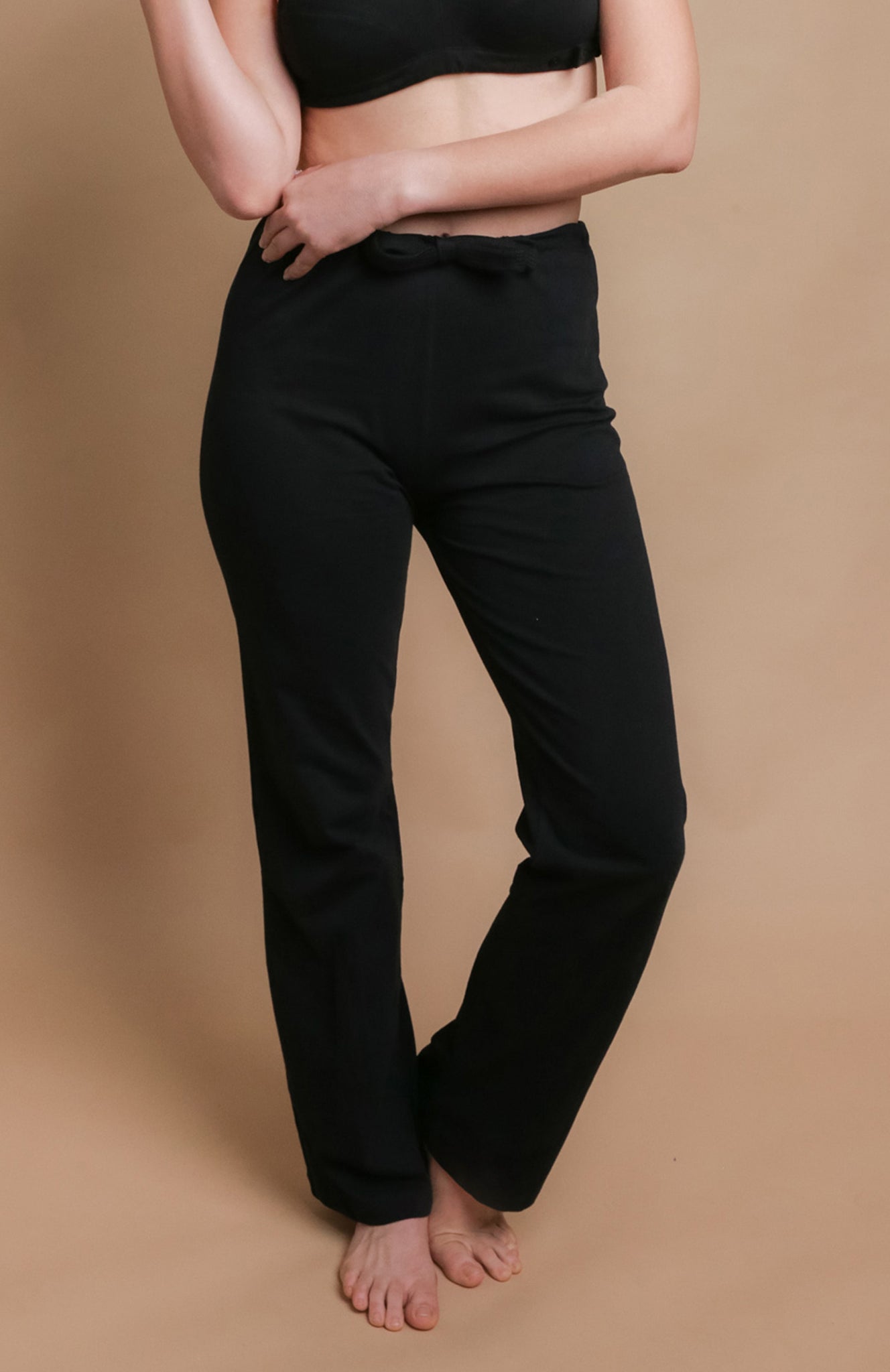 Organic Cotton Women's Drawstring Lounge Pants ( Black