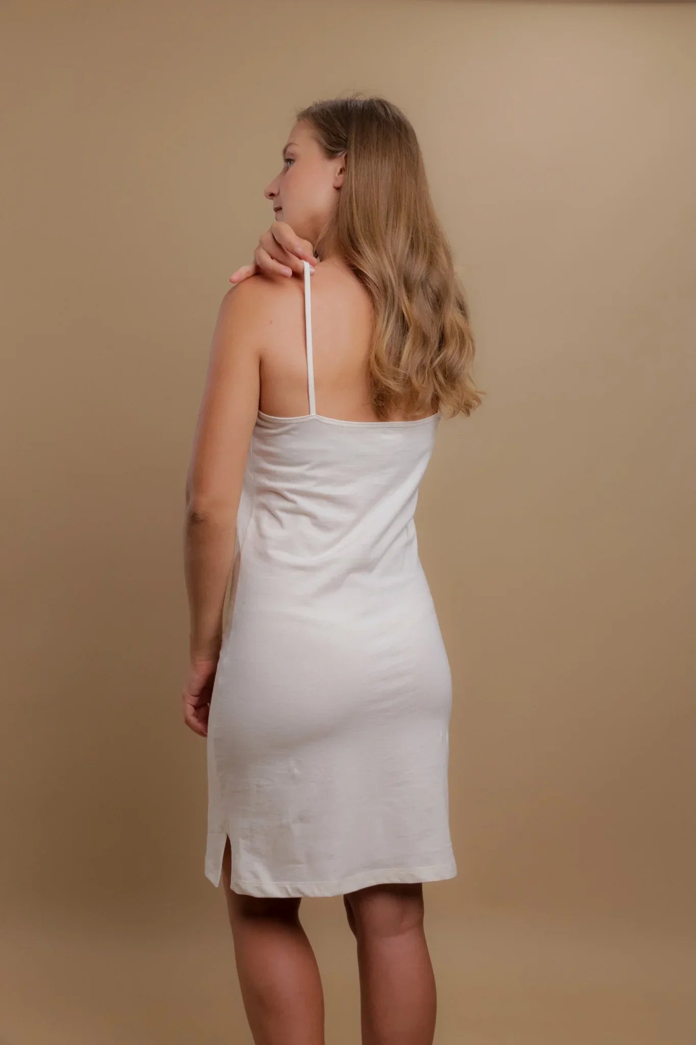 Hypoallergenic Women's Full Slip ( Natural ) – Cottonique Hypoallergenic Women's Full Slip ( Natural ) – Cottonique