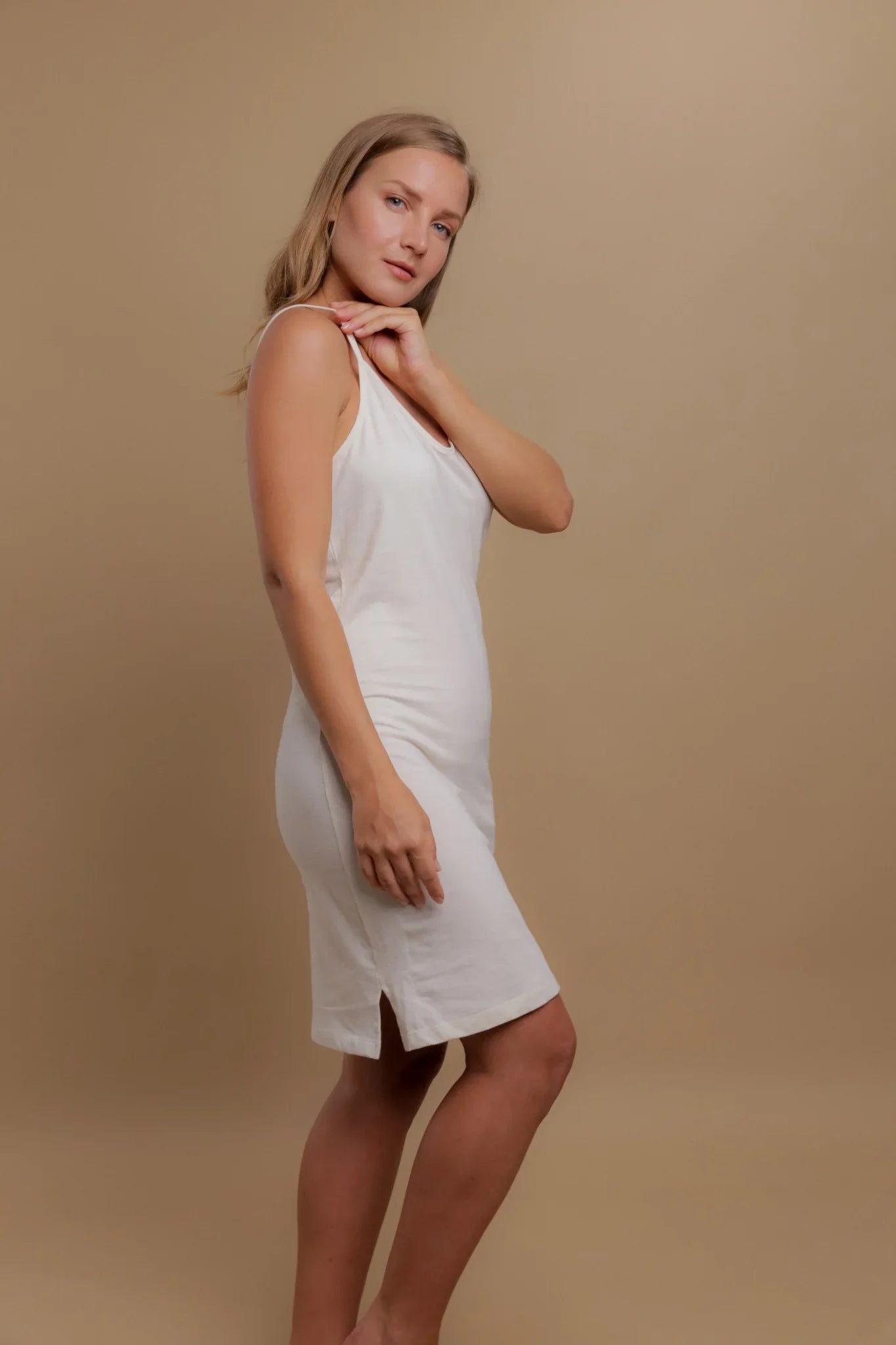 Hypoallergenic Women's Full Slip ( Natural ) Cottonique - Allergy-free Apparel Hypoallergenic Women's Full Slip ( Natural ) Cottonique - Allergy-free Apparel