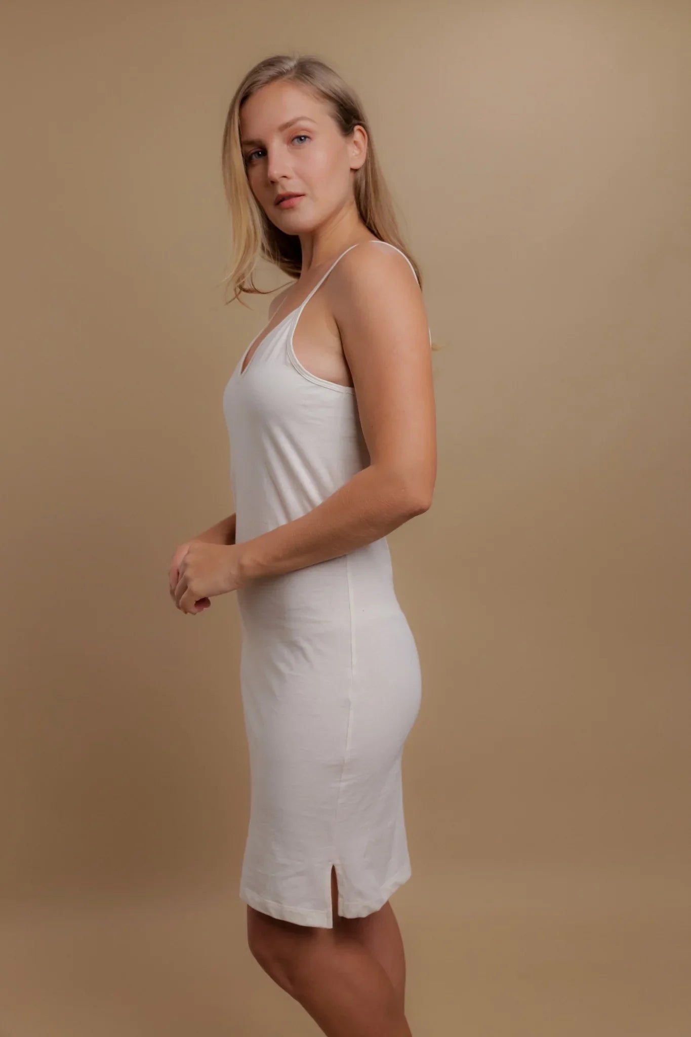 Cottonique Women's Latex Free Organic Cotton Full Slip in Natural | Size: 8 | HerRoom.com Cottonique Women's Latex Free Organic Cotton Full Slip in Natural | Size: 8 | HerRoom.com