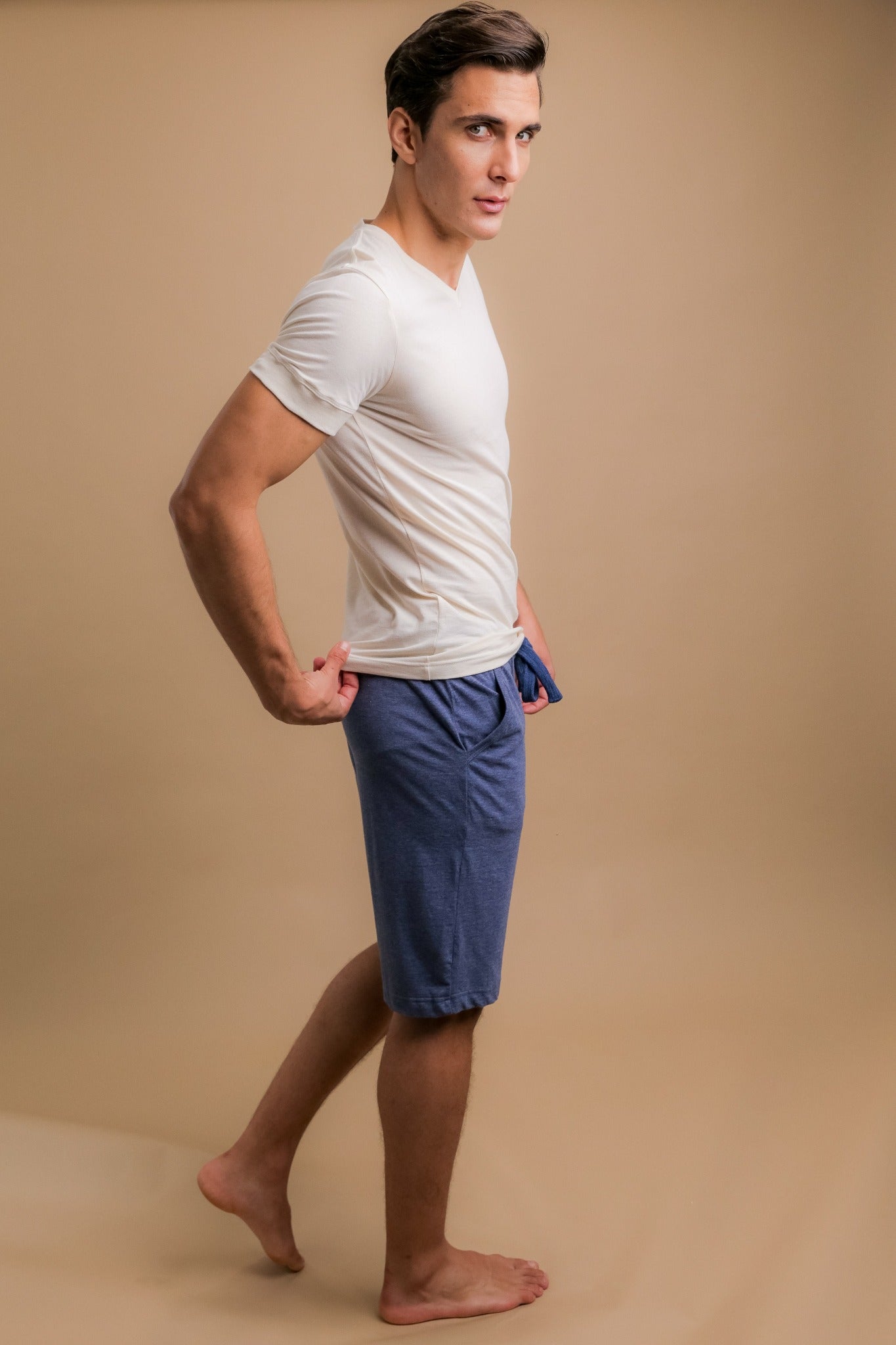 Men's Athletic V-Neck Shirt - Cottonique