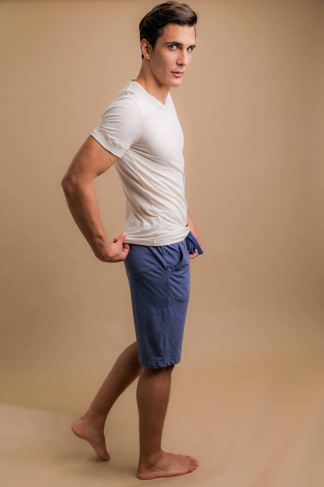 Men's Athletic V-Neck Shirt - Cottonique