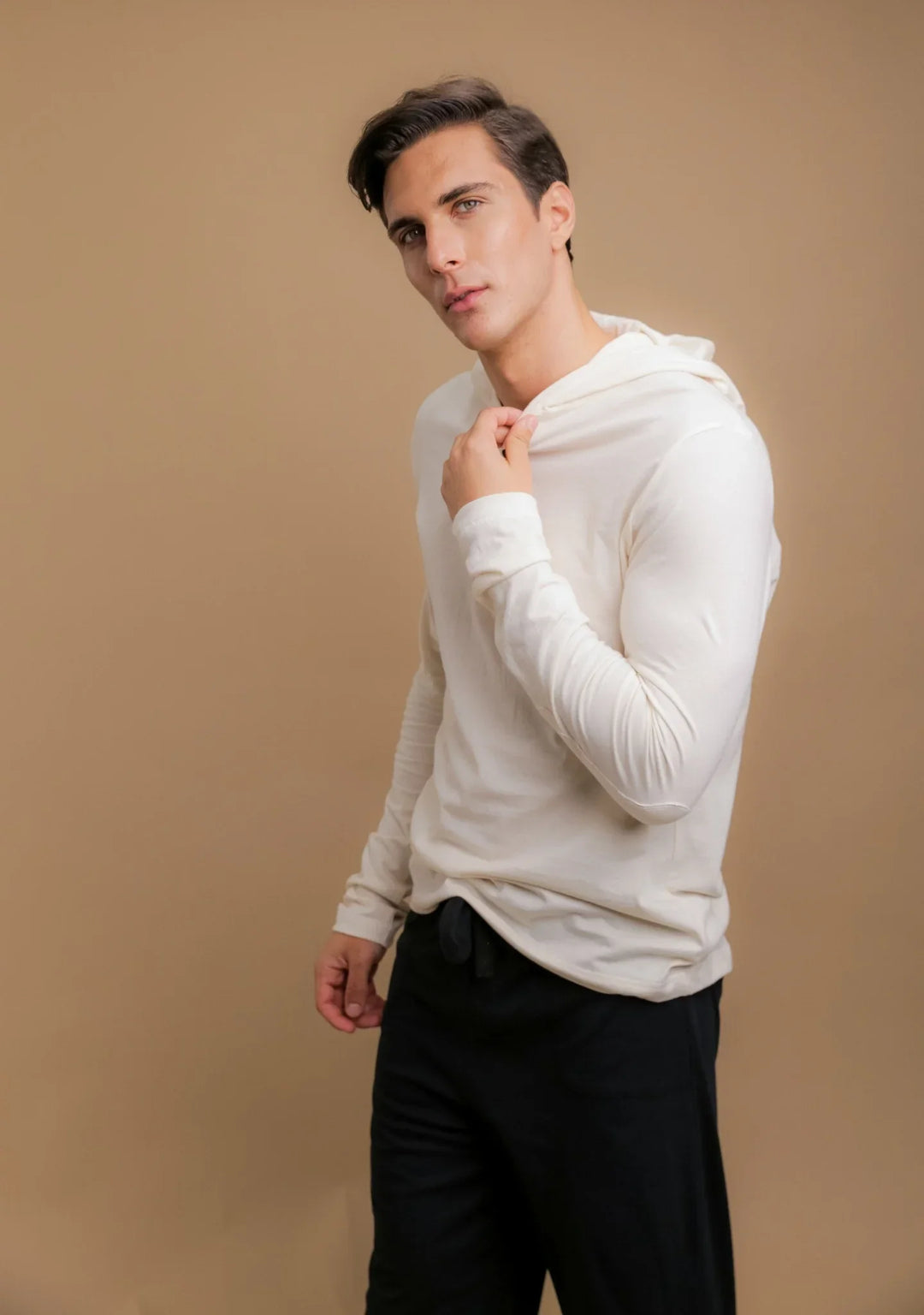 Men's Long Sleeve Lightweight Jersey Hoodie – Cottonique Allergy