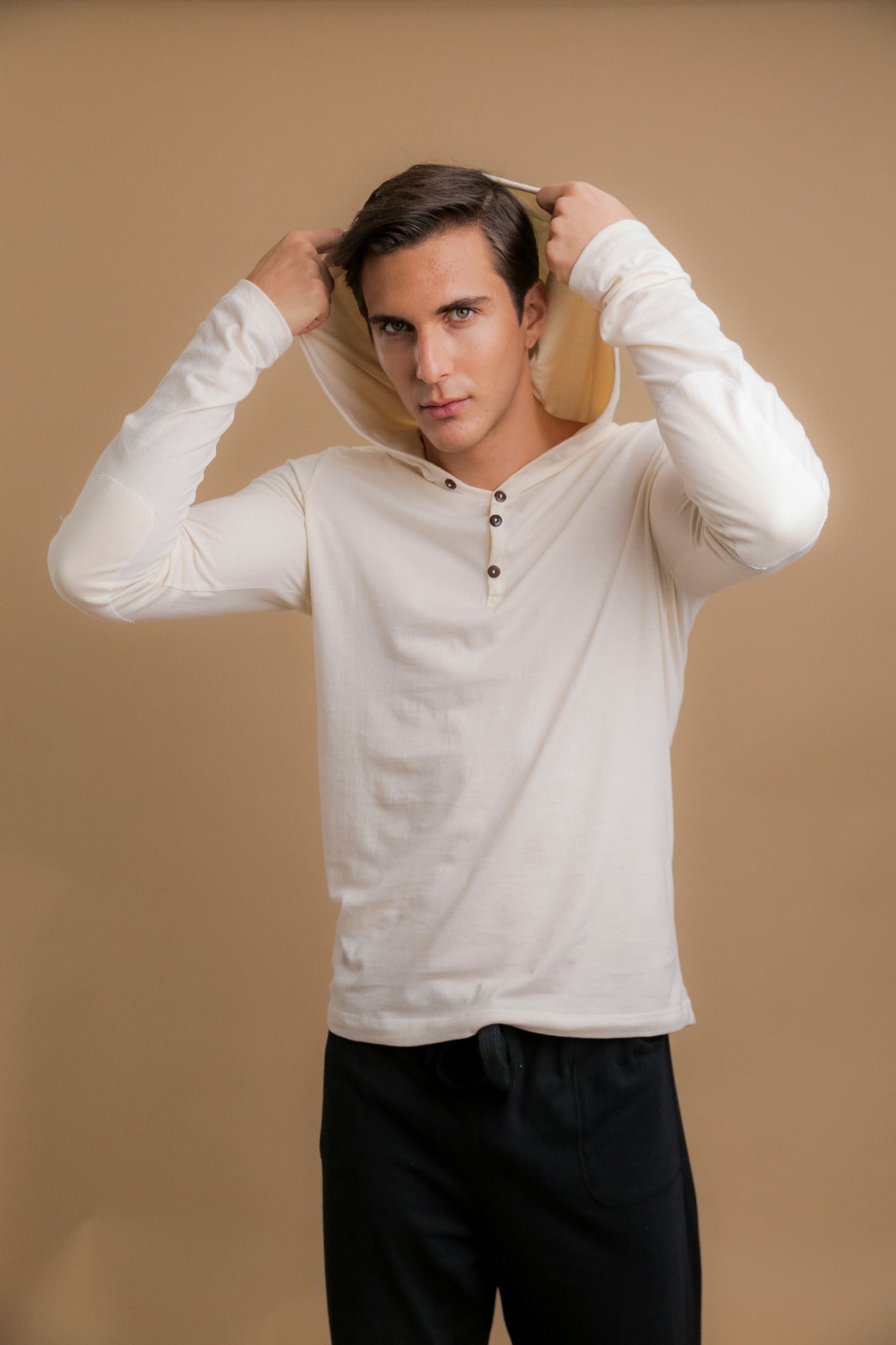 sweat-shirt pour homme en coton - manches longues - doux et chaud