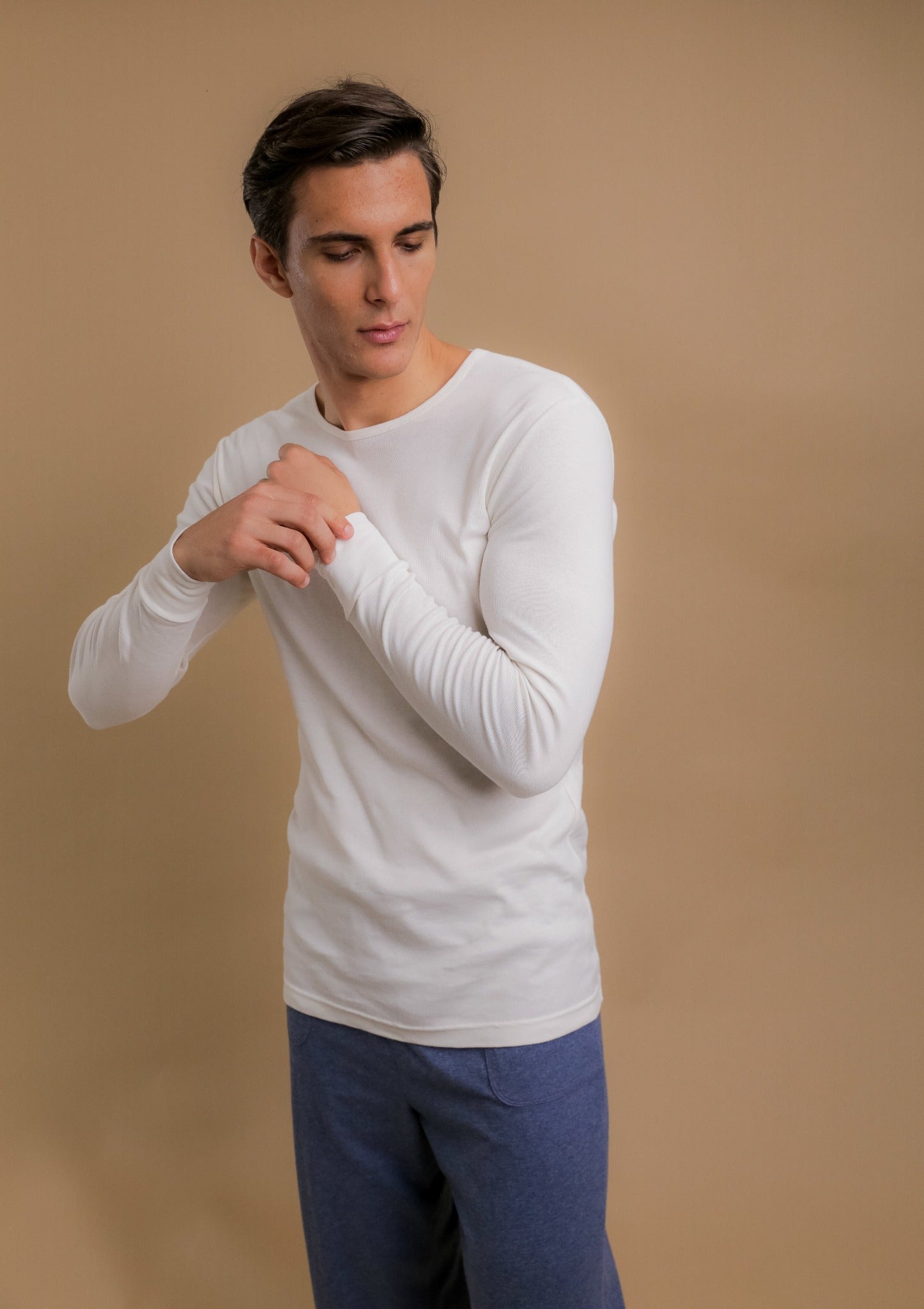 Cottonique Hypoallergenic Men's Thermal Base Layer Long Sleeve