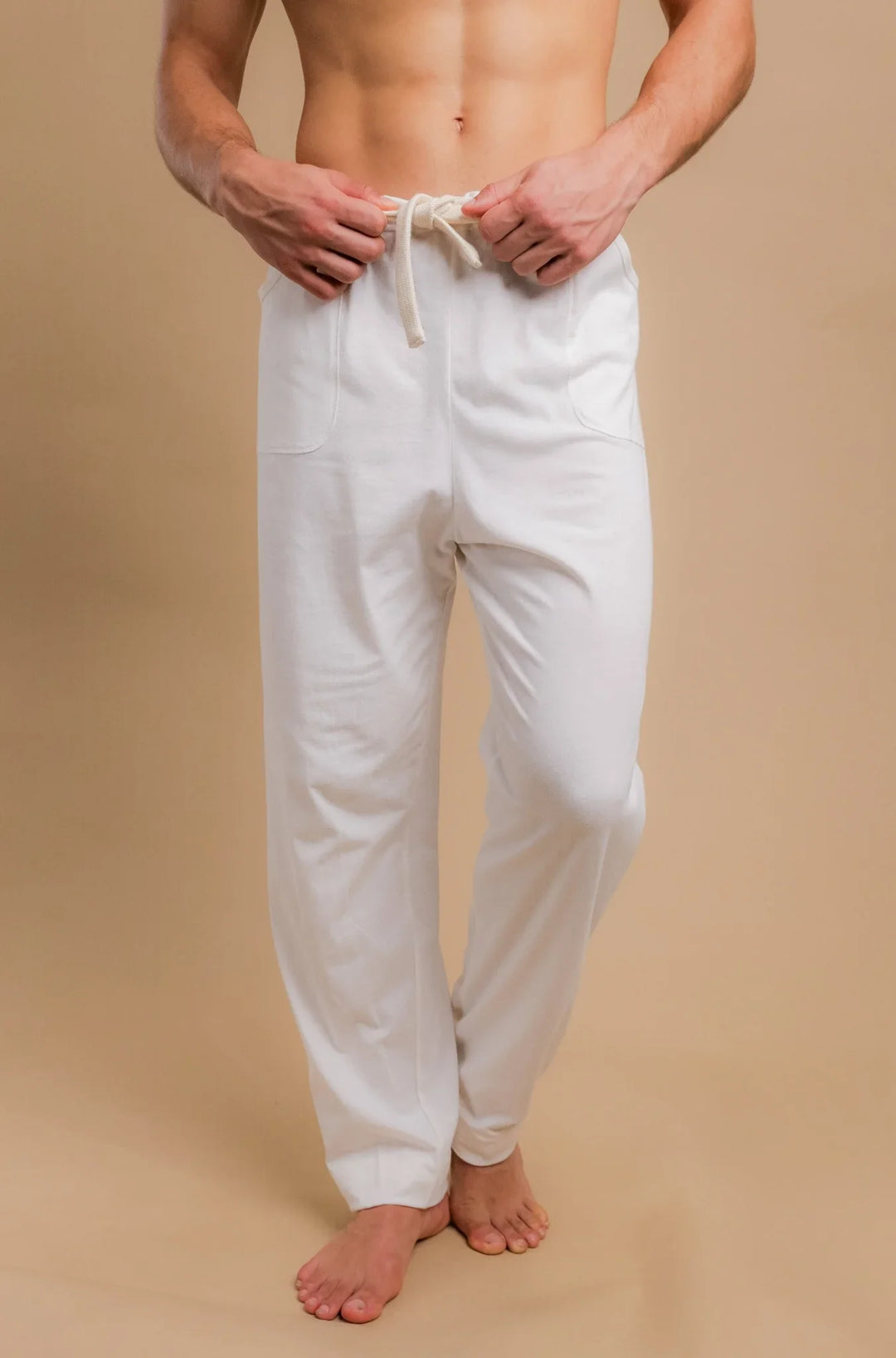 Zero Spandex Men's Drawstring Lounge Pants (Natural) – Cottonique