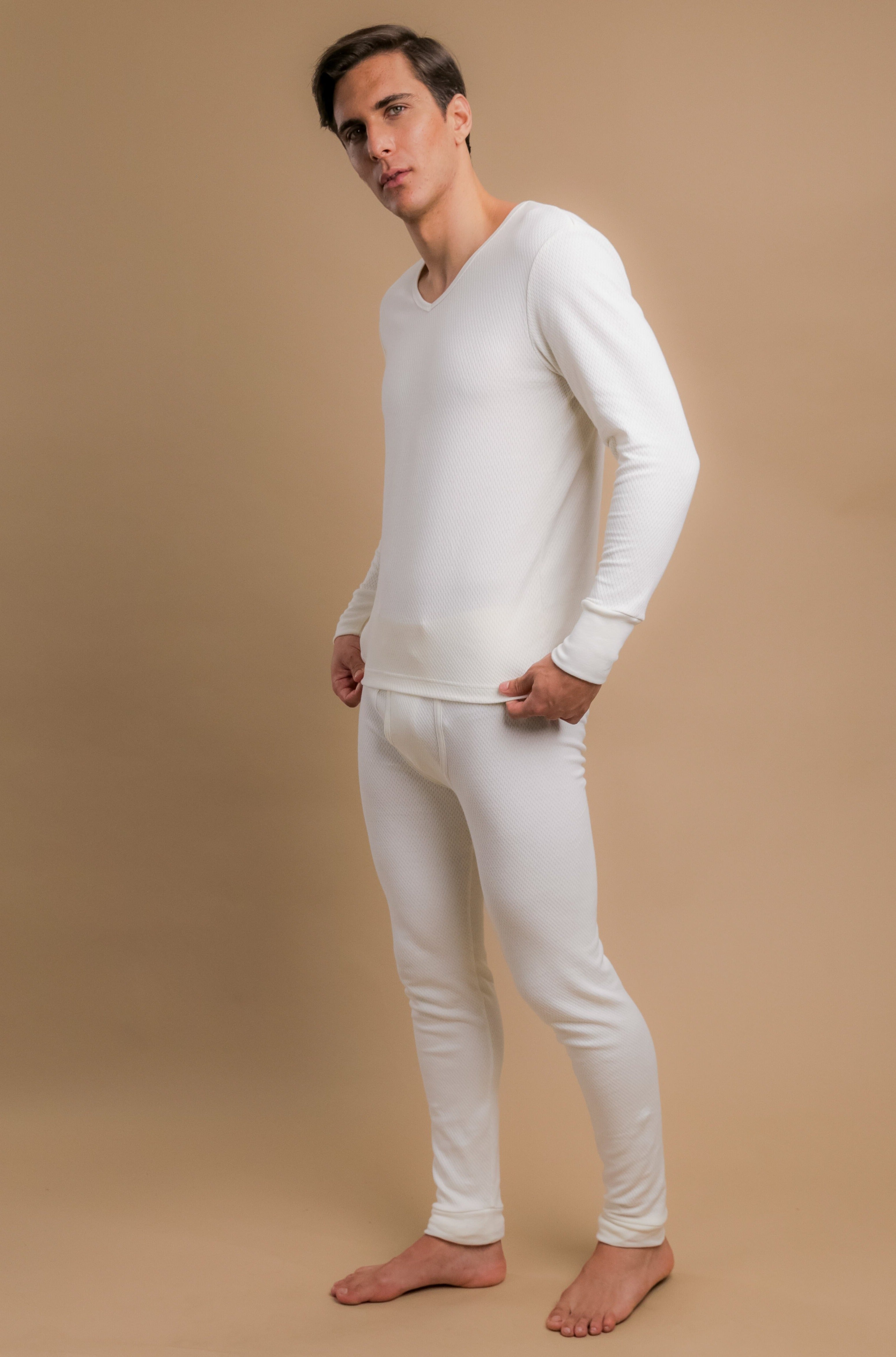 Palm Mens Invisible Seamless Long Sleeve Round Neck Thermal Top Base L -  British Thermals