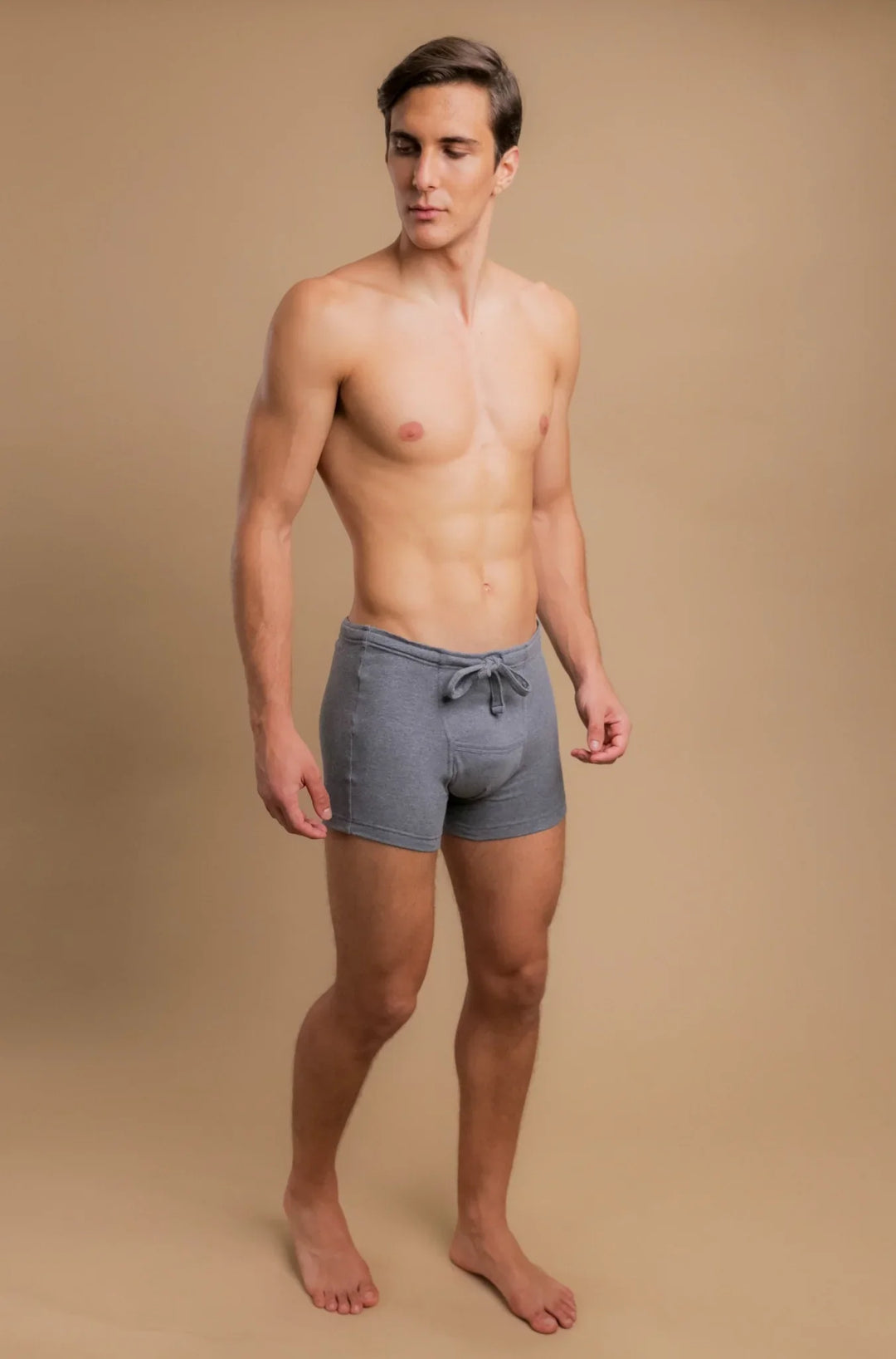 Men's Rib Drawstring Boxer Brief with Fly