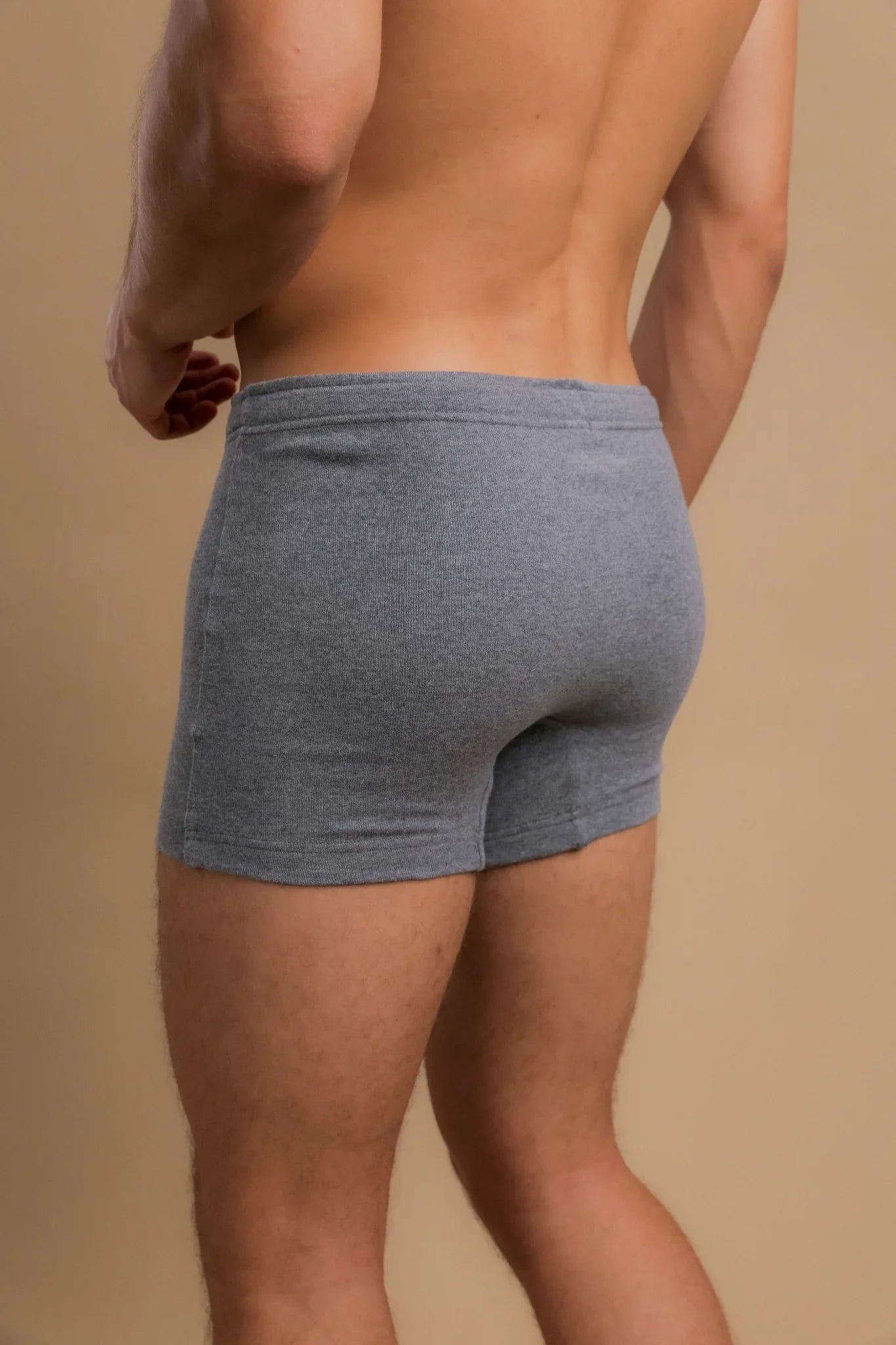 Men's Rib Drawstring Boxer Brief with Fly