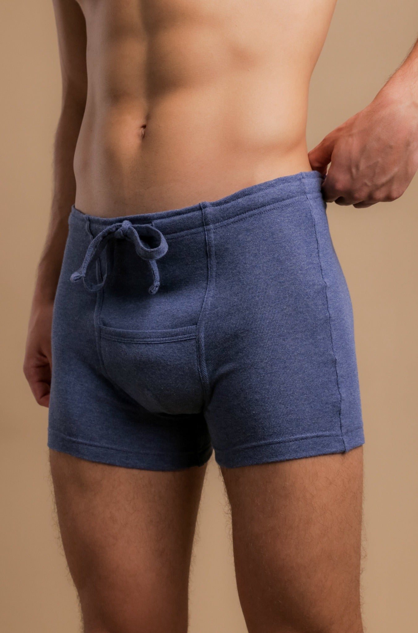 Cottonique Hypoallergenic Rib Elasticized Boxer Brief with Fly for Men with  Skin Allergies and Sensitive Skin