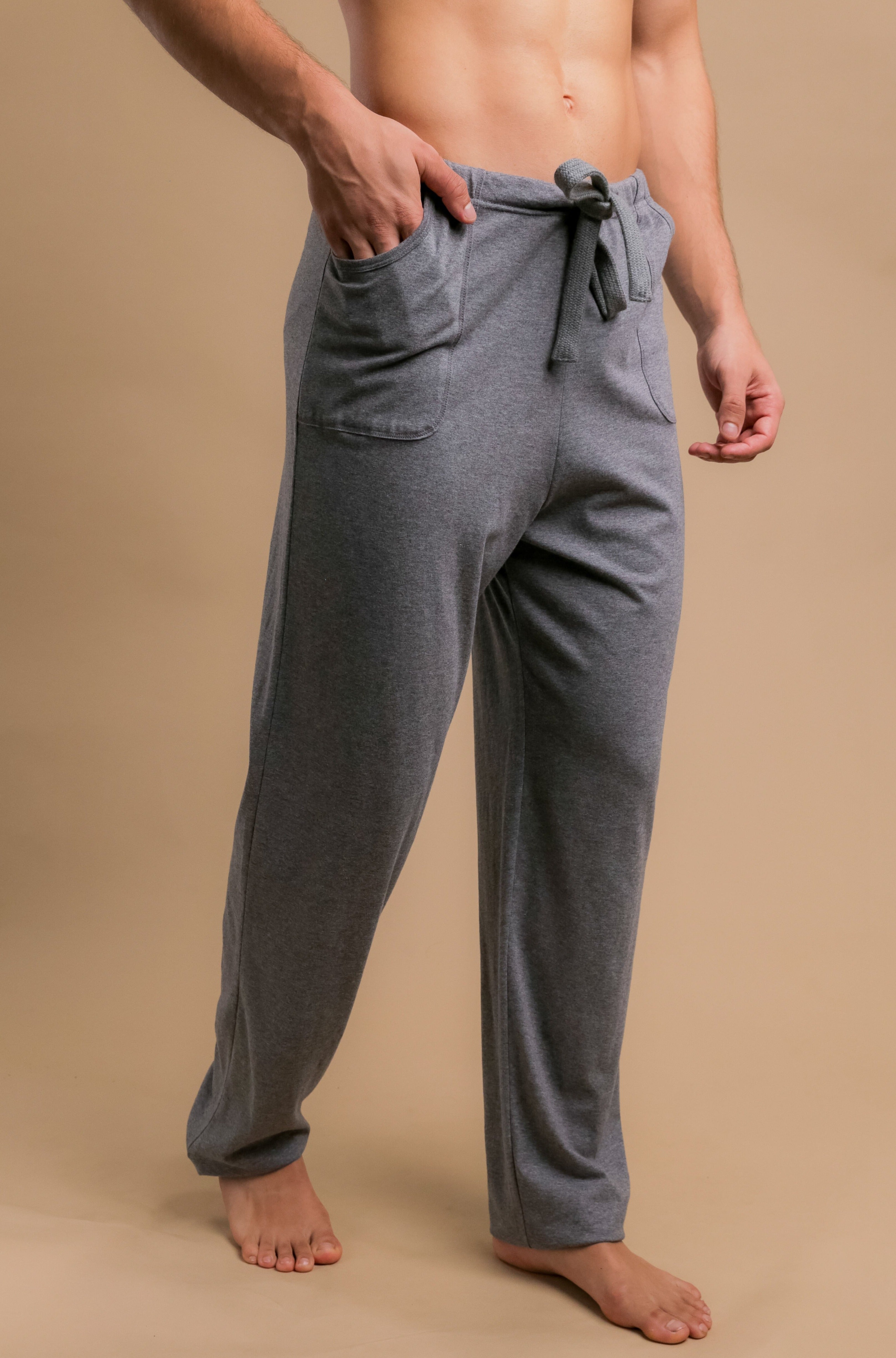 Zero Spandex Men's Drawstring Lounge Pants (Melange Grey) – Cottonique -  Allergy-free Apparel