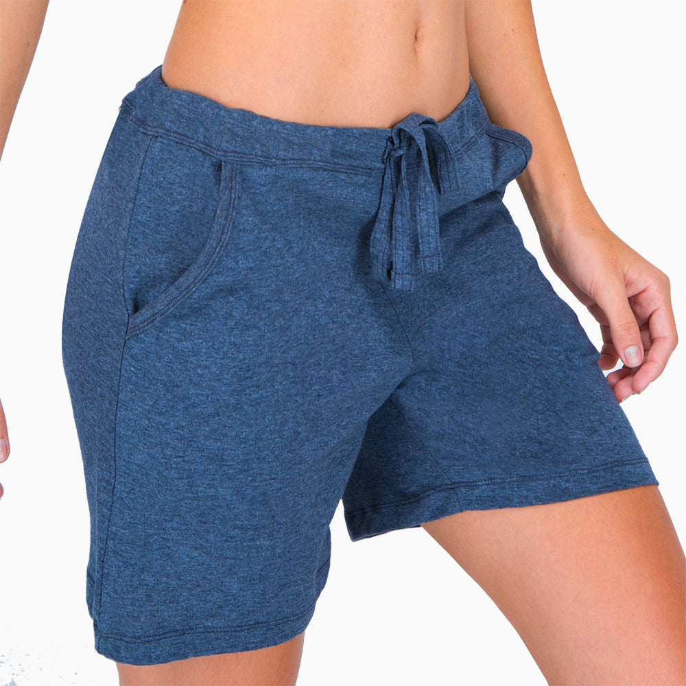 Cotton drawstring waist shorts - Woman