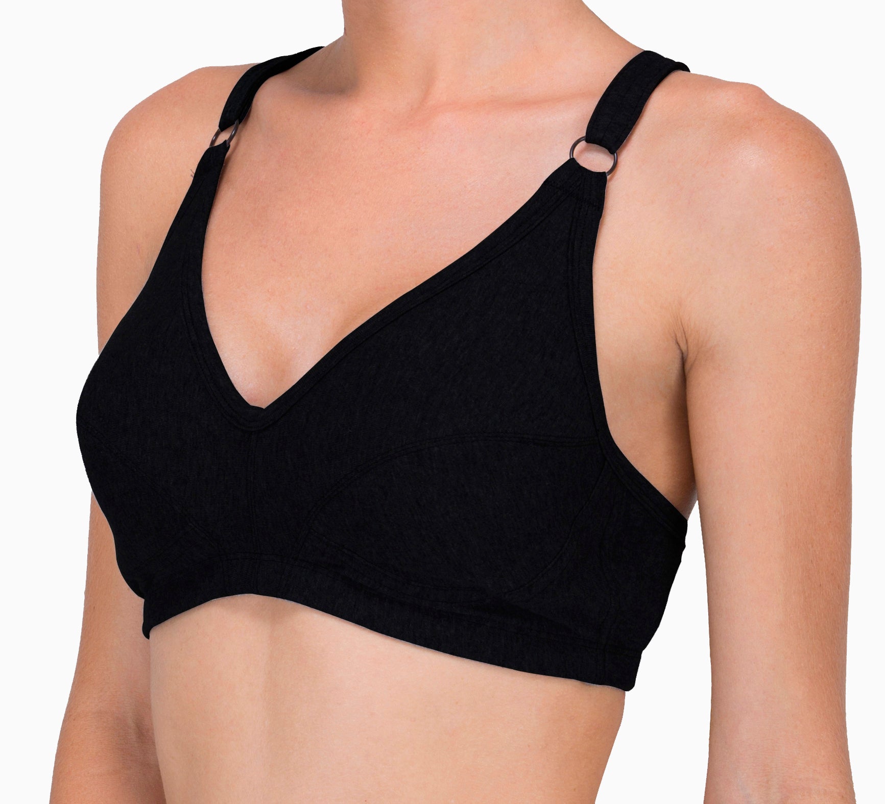 Allergy-free Women's Slimfit Pullover Bra (Black) – Cottonique